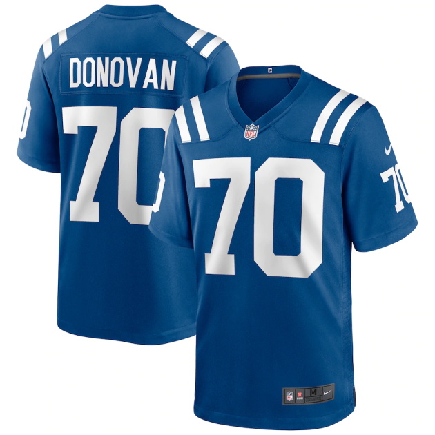mens nike art donovan royal indianapolis colts game retired player jersey
